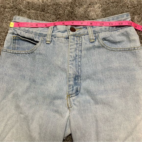 Vintage 90's Guess By Marciano Distressed Light Wash Mom Jeans - Picture 5 of 9